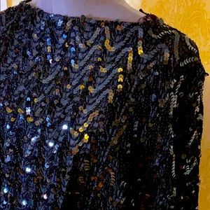 🖤Vintage Sequin Dolman Sleeve Blouse